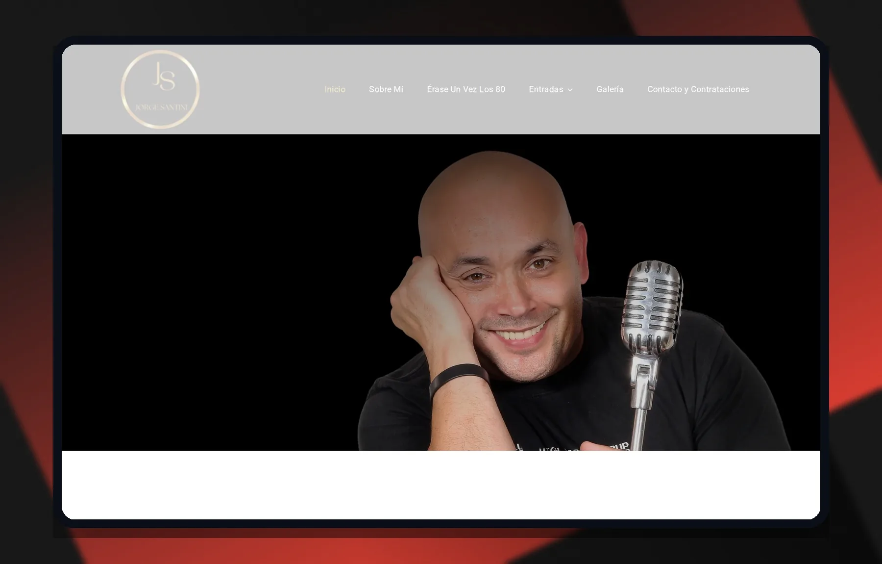 Jorge Santini — Vista laptop de la web