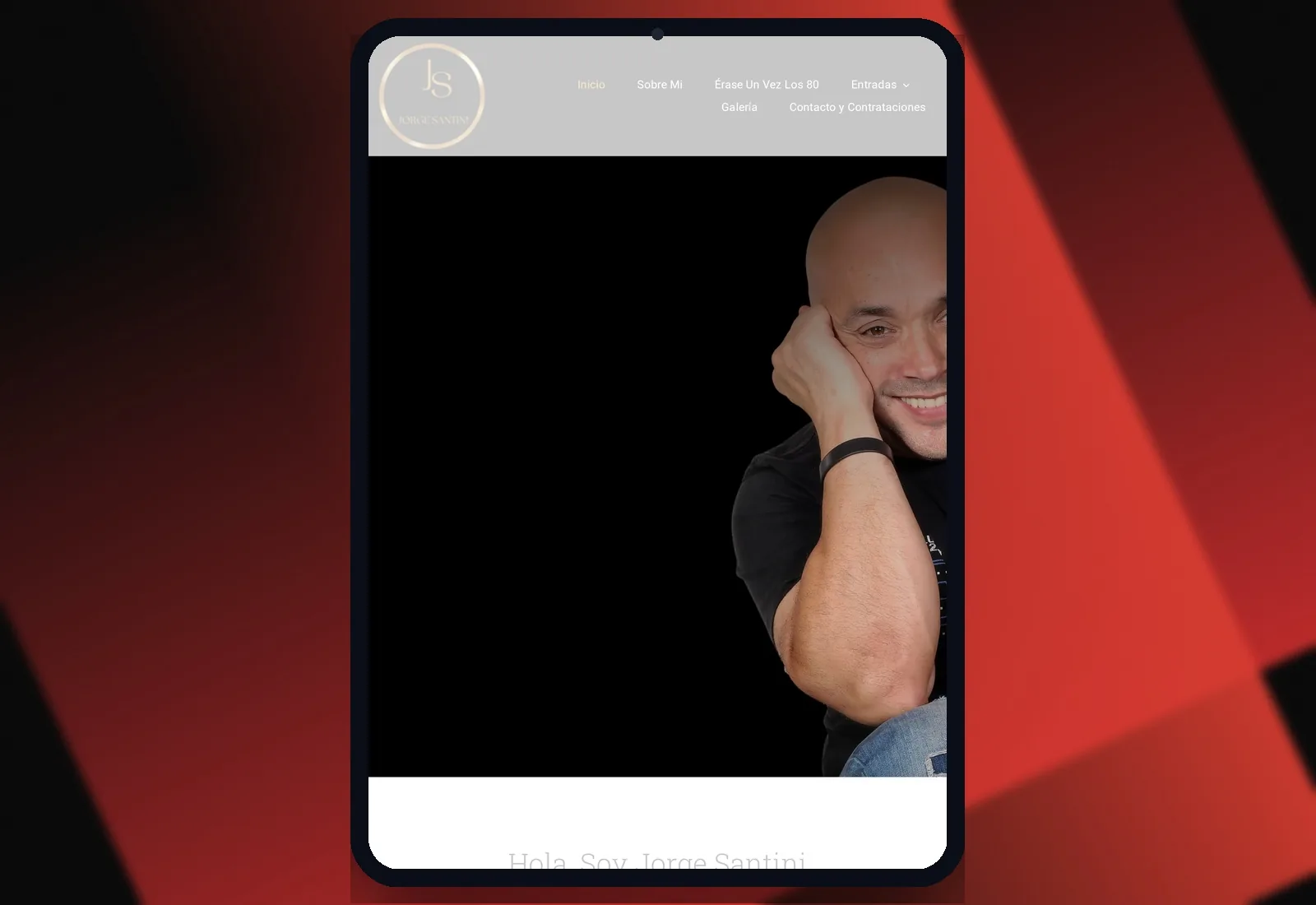 Jorge Santini — Vista tablet de la web