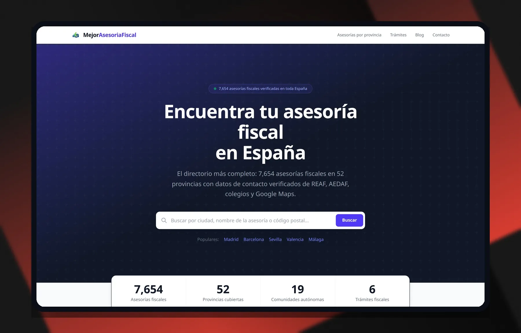MejorAsesoriaFiscal — Laptop view