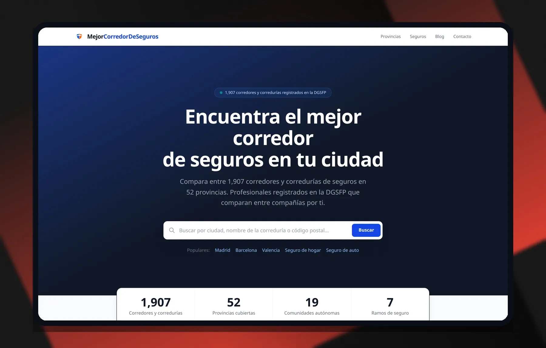 MejorCorredorDeSeguros — Laptop view