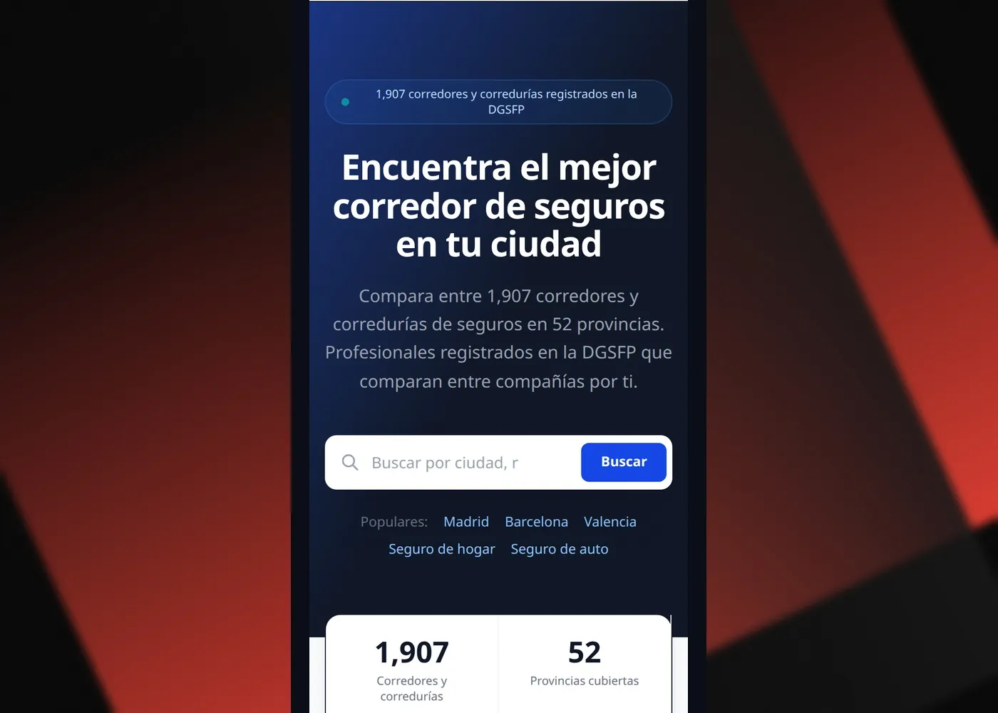 MejorCorredorDeSeguros — Mobile view