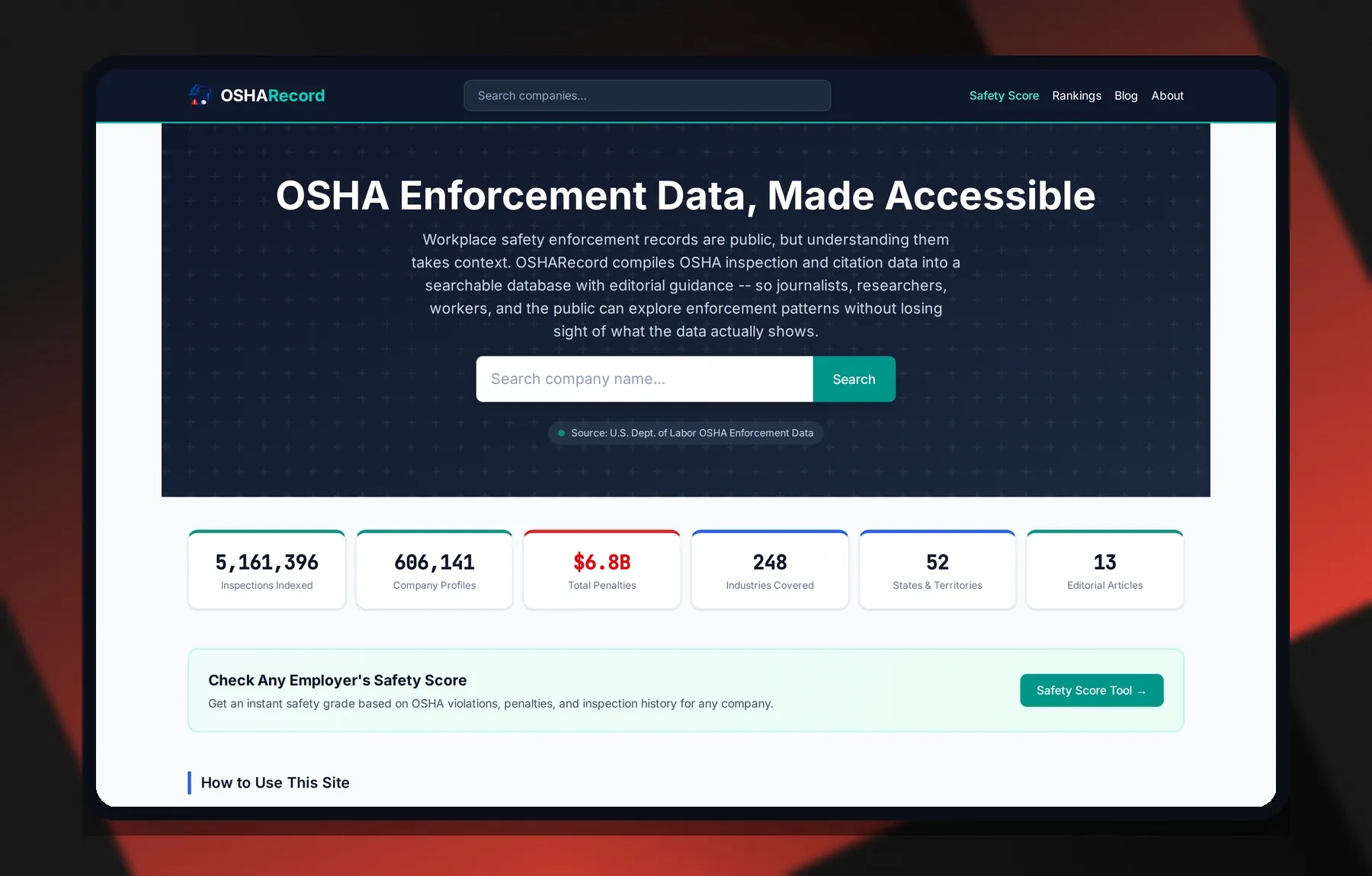 OSHARecord — Vista laptop