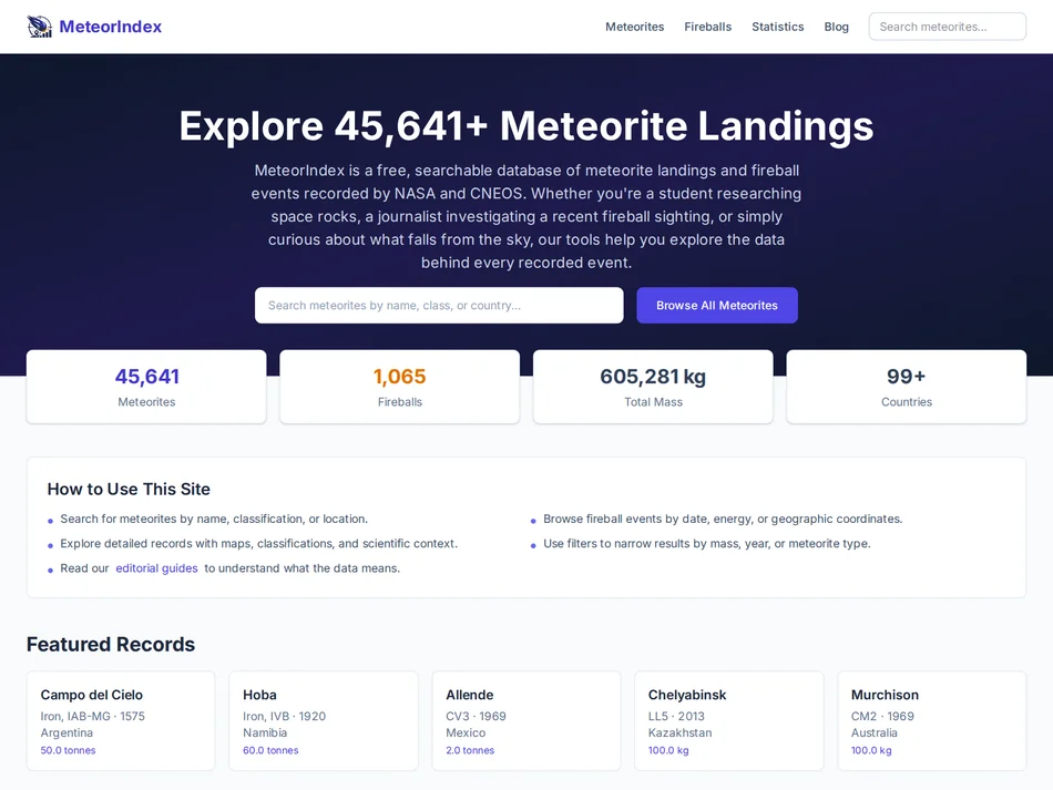 MeteorIndex
