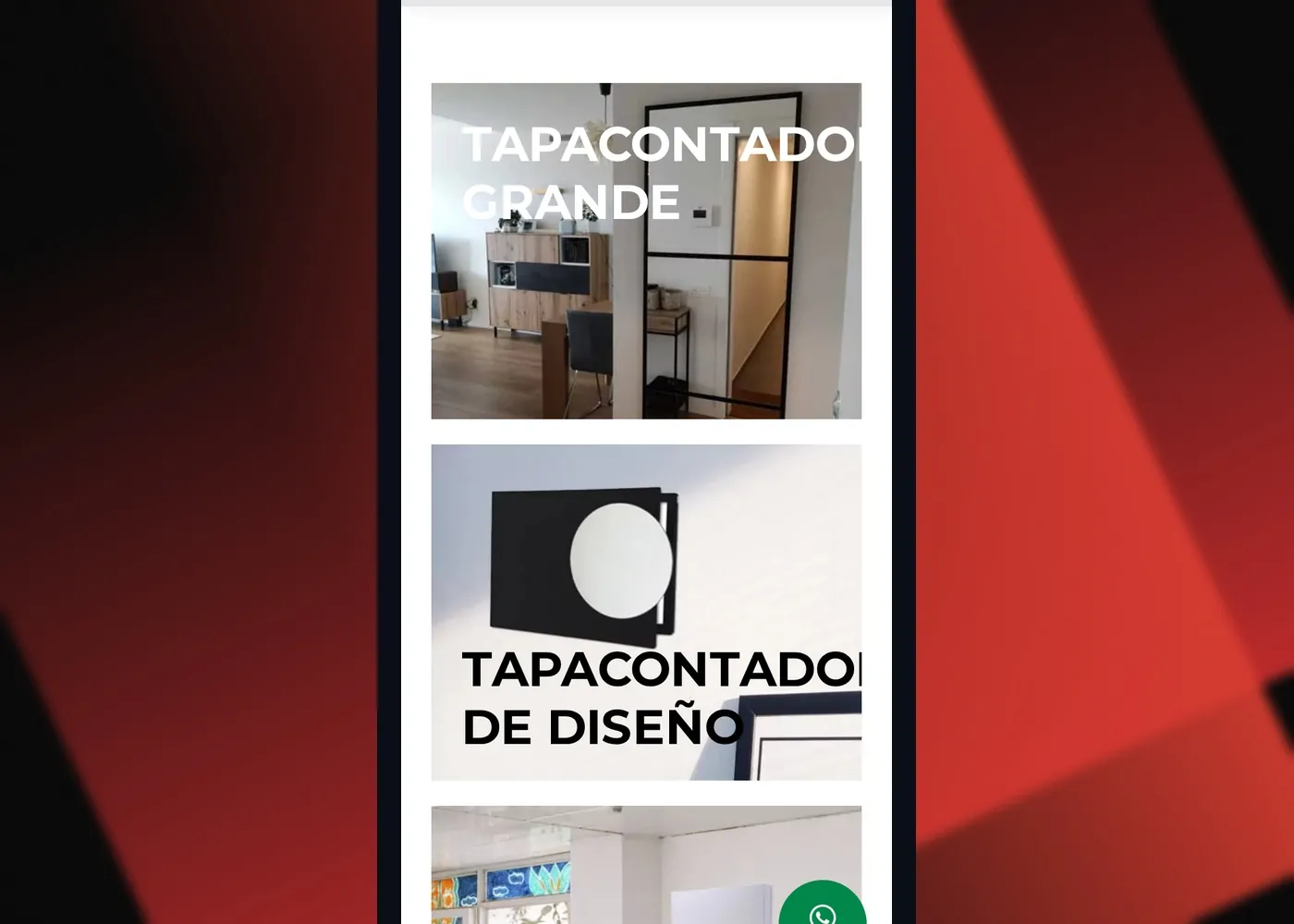Tapacontador — Vista móvil