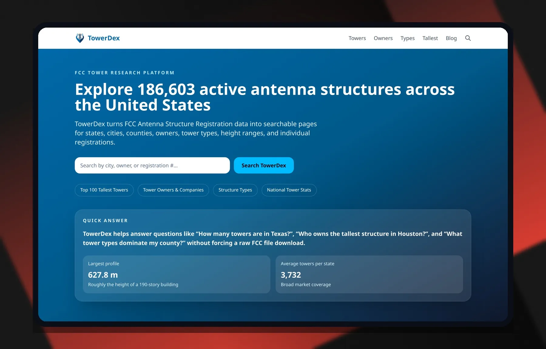 TowerDex — Laptop view