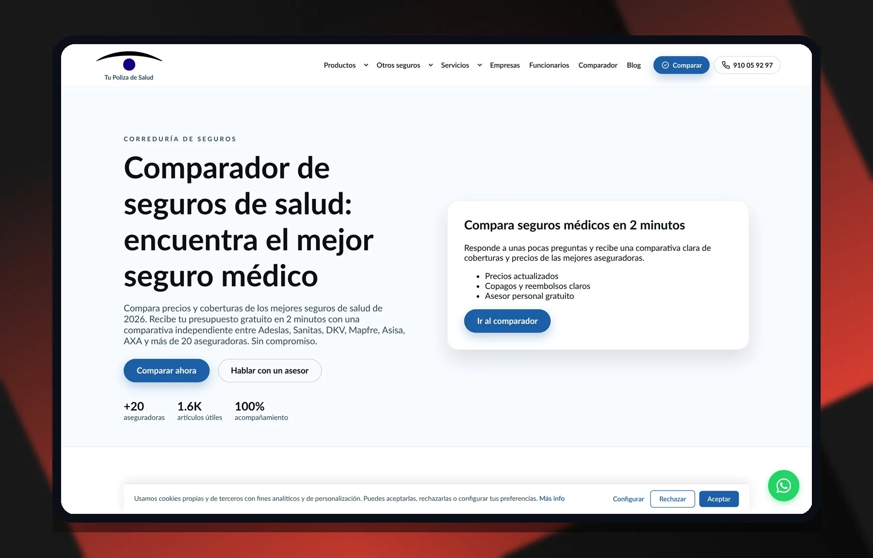 Tu Póliza de Salud — Laptop view